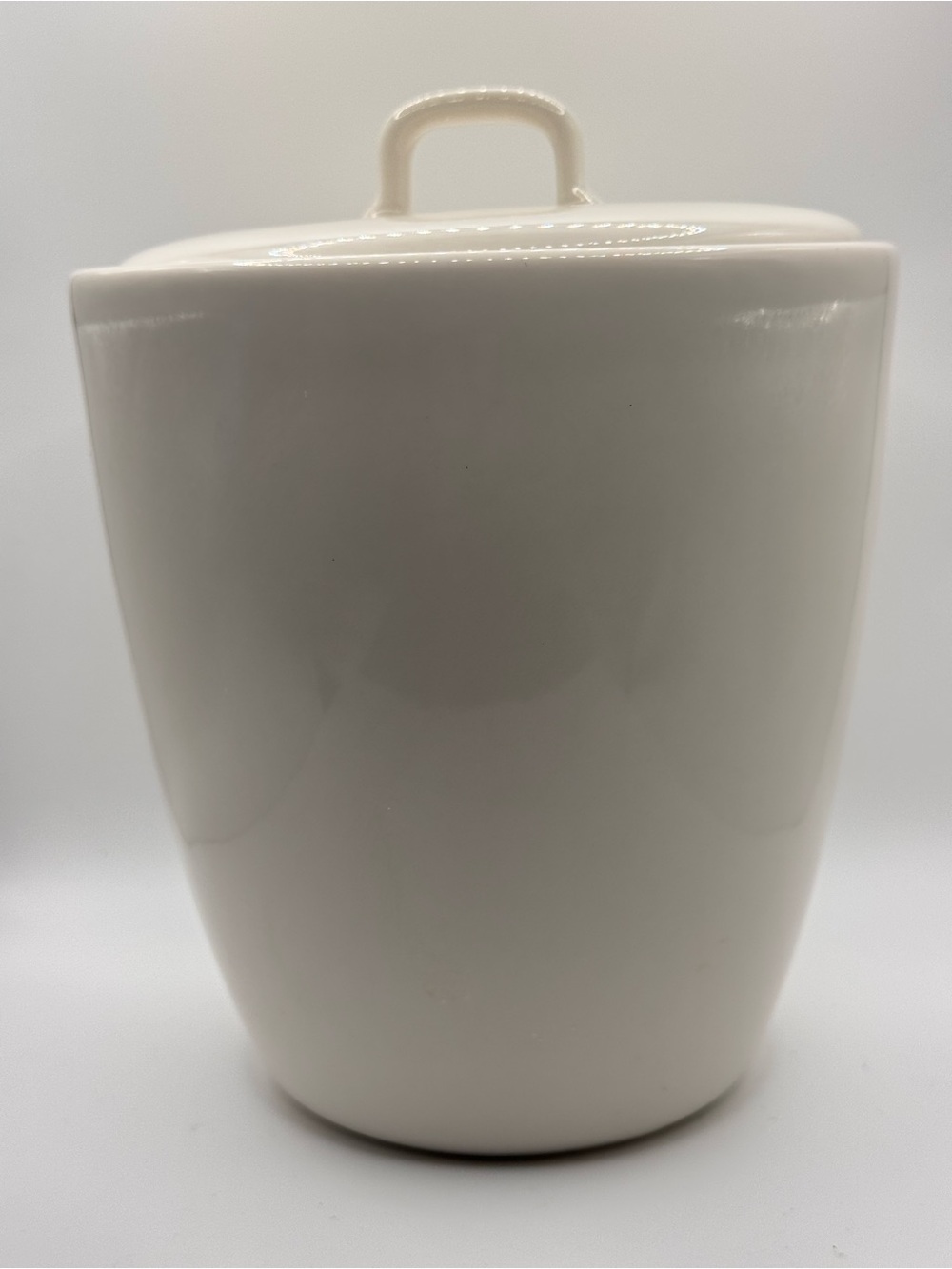 Starbucks at Home 2004 Off White Ceramic Coffee Canister. 6.5”